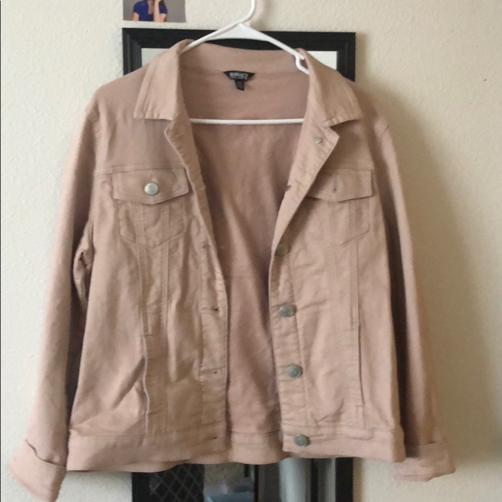 Blush pink “denim jacket”
